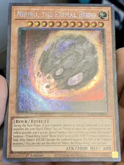 Yugioh Nibiru the Primal Being RA01-EN015 Platinum Secret Rare 1st Ed NM w/Track - Image 5