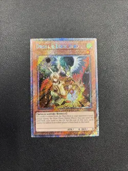 Yugioh Droll & Lock Bird RA02-EN006 Platinum Secret Rare 1st Ed (Corner Ding) - Image 1
