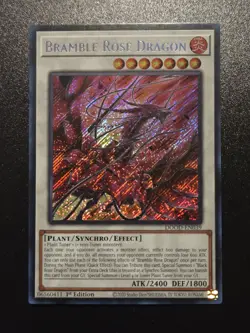 Yugioh! Bramble Rose Dragon DOOD-EN039 Doom of Dimensions Secret 1st Edition NM - Image 1