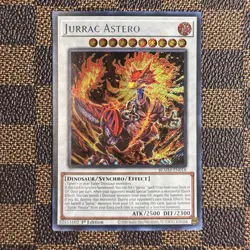 YuGiOh! Jurrac Astero (Secret Rare) BLMM-EN018 1st Ed NM Monster Mayhem - Image 1