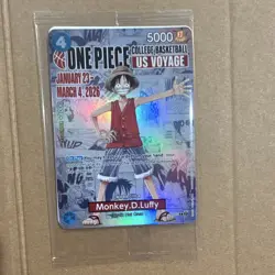 Bandai Namco One Piece CCG Monkey D. Luffy P-055 US Voyage Holo Promo ENG - Image 1