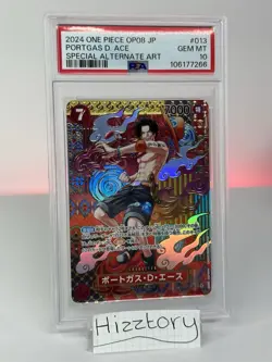 One Piece Portgas D. Ace SR Two Legends PSA 10 OP02-013 - Image 1