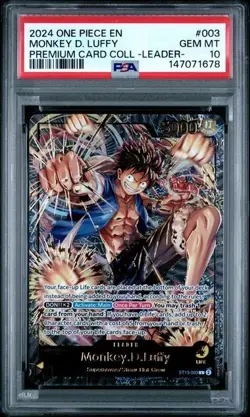 2024 ONE PIECE PREMIUM COLLECTION MONKEY D LUFFY # 003 PSA 10 - Image 1