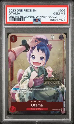 One Piece Otama 2023 Online Regional winner PSA 10 POP 3 Very Rare TOP Prize - Image 1