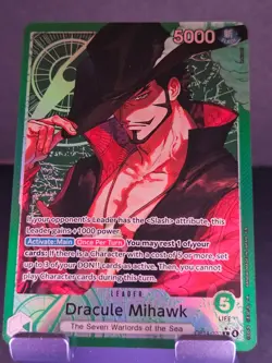 Dracule Mihawk (Alternate Art) OP14-020 The Azure Sea's Seven One Piece Foil NM - Image 1