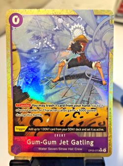 One Piece Gum-Gum Jet Gatling Alt Art OP03-072 R Best Vol. 2 PRB-02 English - Image 2