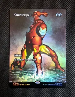 MTG Counterspell Borderless Foil Iron Man Marvel Super Heroes - Image 1
