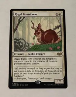 MTG Regal Bunnicorn - Wilds of Eldraine NM - Image 1
