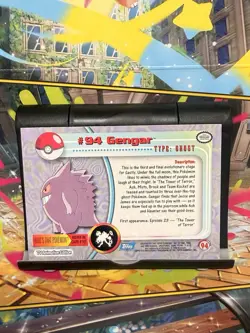 Pokemon Gengar #94 Topps Blue Logo TV Animation Edition - Image 2