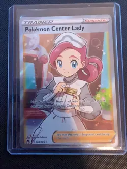 Pokemon Center Lady (Full Art) 185/185 Swsh04: Vivid Voltage Holo - Image 1