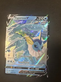 Pokemon TCG Vaporeon V SWSH150 Sword & Shield Black Star Promo Full Art NM - Image 2