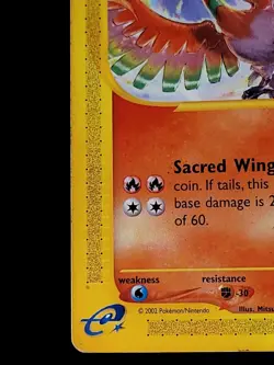 Vintage Ho-oh #52 WOTC Black Star Promo Pokemon TCG MP - Image 4
