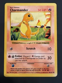 Charmander | 46/102 | Base Set Shadowless | MP | Vintage WOTC Pokemon Card - Image 1