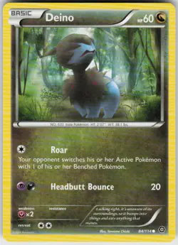 Deino 84/114 Common Steam Siege Pokemon Near Mint - Image 1