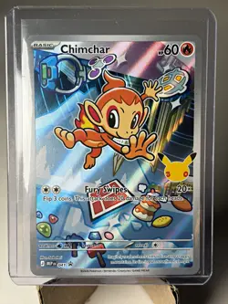 Pokemon TCG Chimchar First Partner Illustration Rare 30th Anniversary Mint/NM - Image 1