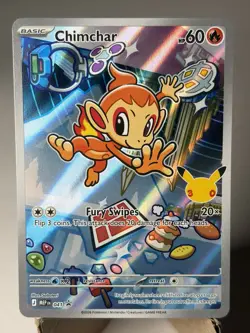 Pokemon TCG Chimchar First Partner Illustration Rare 30th Anniversary Mint/NM - Image 2