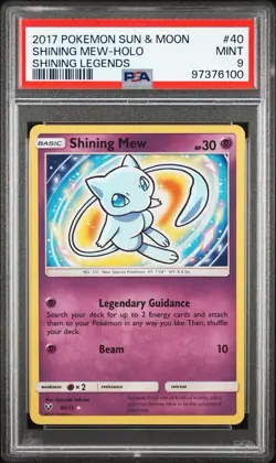Pokemon Shining Mew Holo Shining Legends 40/73 PSA 9 - Image 3