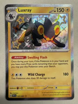 Pokemon Luxray (Baby Shiny) 137/091 Paldean Fates English VVLP - Image 1
