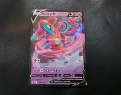 Deoxys V SWSH266 Full Art Ultra Rare Black Star Promo Pokemon Card NM - Image 1