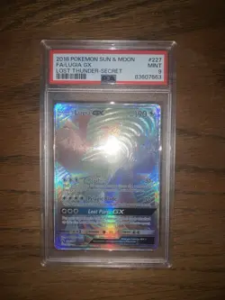 2018 Pokemon Sun & Moon Lost Thunder Lugia #227/214 PSA 9 - Image 1