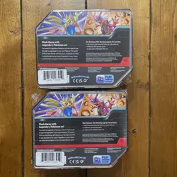 Pokemon TCG Slashing Legends Koraidon ex Tin And Zacian Ex Tin ( DR & JT Packs) - Image 4