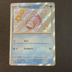 Pokemon TCG Slowpoke 116/091 Sv: Paldean Fates Holo Shiny Rare - Image 1