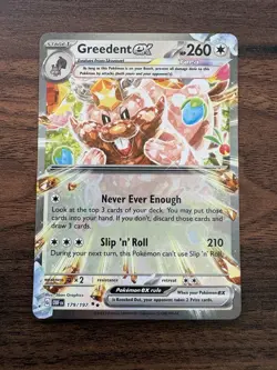 Greedent ex 179/197 Double Rare Obsidian Flames Pokemon Holo Near Mint - Image 1