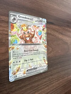 Greedent ex 179/197 Double Rare Obsidian Flames Pokemon Holo Near Mint - Image 3