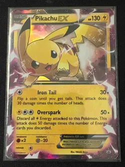 Pikachu EX XY84 Holo Promo XY Promo Pokemon Moderately Played - Image 1