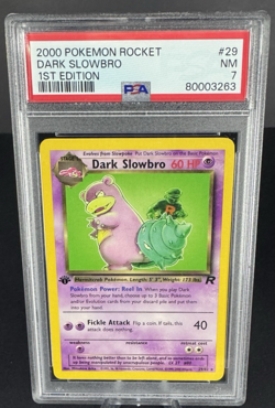 PSA 7 - 1st Edition Dark Slowbro 29/82 Regular Rare - Team Rocket - Pokemon TCG - Image 1