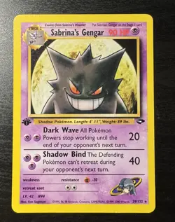 Sabrina's Gengar 29/132 - Gym Challenge 1st Edition Rare Pokemon TCG LP VLP - Image 1