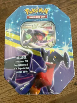 Pokemon 2009 Fall Collector's Tins: Garchomp LV.X Tin, NEW FACTORY SEALED - Image 1