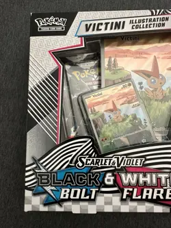 Pokemon Black Bolt & White Flare Victini Illustration Collection Box - Brand New - Image 2