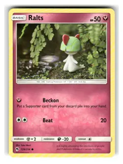 Ralts 139/214 Common Lost Thunder Pokemon Lightly Played - Image 1