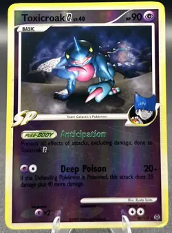 Toxicroak G 40/127 Reverse Holo Pokemon Platinum Base Set Gen 4 2009 - Image 1