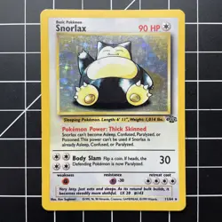 Snorlax 11/64 Jungle Holo Rare Unlimited 1999 Pokemon TCG LP/MP - Image 1