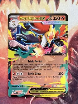 Mega Delphox ex 008/084 Pokemon Pitch Black Double Rare Card NM 🔥 - Image 1