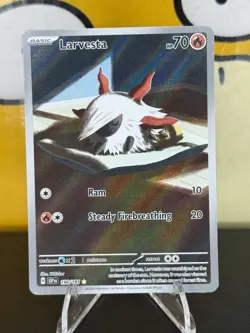 Pokemon Surging Sparks Larvesta Illustration Rare 196/191 - NM Near Mint - Image 1