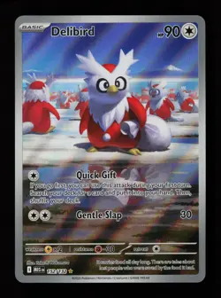 Delibird 152/132 Illustration Rare Mega Evolution Pokemon Cards - Image 1