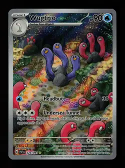 Wugtrio 224/091 Illustration Rare Paldean Fates Pokemon Cards - Image 1