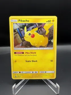 Pikachu SM157 Pokemon TCG Sun & Moon HOLO - BLACK STAR PROMO - MP - Image 1