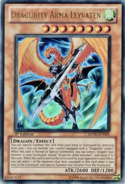 Yu-Gi-Oh! Dragunity Arma Leyvaten SDDL-EN001 1st Edition Ultra Rare NM 0401#086 - Image 1