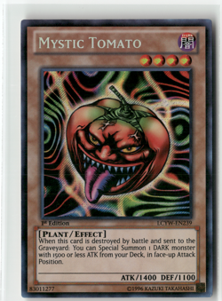 Mystic Tomato LCYW-EN239 Secret Rare 1st Edition LP - Image 1