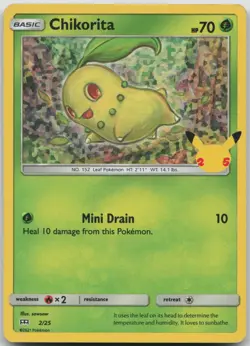 Chikorita - 2/25 002/025 Promo McDonald's 25th Anniversary Promos LP Holo - Image 1