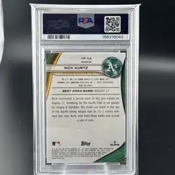 2024 Bowman's Best - Top Prospects Nick Kurtz #TP-14 Refractor (RC) PSA 10 - Image 2