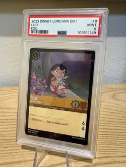 2023 DISNEY LORCANA EN 1-THE FIRST CHAPTER FOIL #9 LILO - MAKING A WISH PSA 9 - Image 1