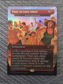 Mtg NM FOIL Secret Lair Jaws Panic On Amity Island - Image 1