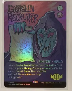 MTG Goblin Recruiter Rainbow Foil Borderless Secret Lair Drop Series (SLD) #1313 - Image 1