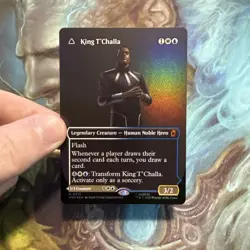 King T'Challa Black Panther, Hope Enduring (0373) Foil Borderless MTG - Image 1