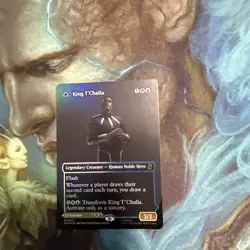 King T'Challa Black Panther, Hope Enduring (0373) Foil Borderless MTG - Image 2